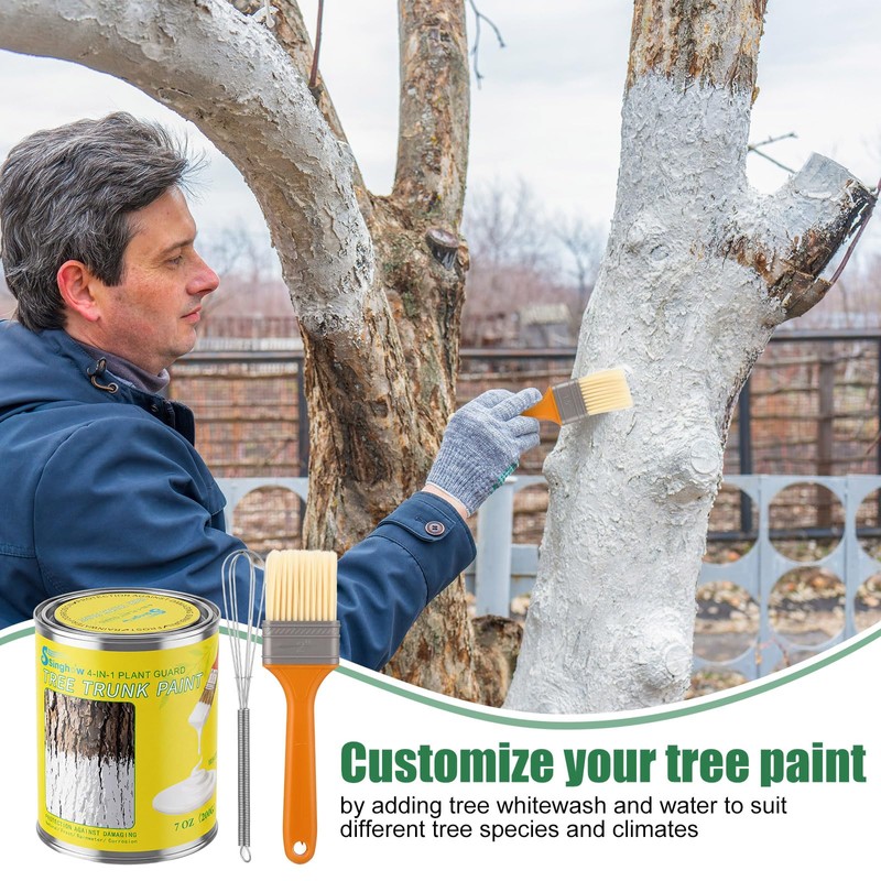 Singhoow Tree Whitewash Paint Tree Trunk Paint Kit, DIY Trees