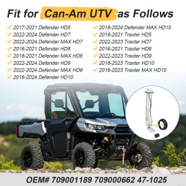 M MATI Fuel Pump 709001189 For Can Am Defender HD5 HD7 HD8 HD9 HD10 MAX 2016-2024