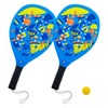 Wooden Beach Rackets 39 cm with Perforated Wooden Rackets Beach