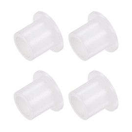 Kozelo 4 Pcs Nylon Flange Bushings [10mm Bore x 14mm OD x 14.6mm Length] Nylon Plastic Bushings for Shaft White