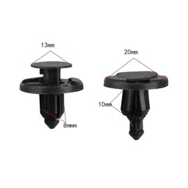 [Deepa Ribusu] 30 Pieces Nissan 01553-05323 01553-05323 0.3 inch (8 mm) Hole Diameter for Front Fenders Plastic Rivet Push Rivet Trim Clip Lining Clip Replacement Custom Repair Repair Genuine