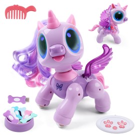 BIRANCO. Unicorn Robot Toys for Girls Age 3-5, Remote Control Electronic Pet, Gesture Sensing, STEM Play, Surprise Interactive Toy for Toddler Gifts and Kids Age 4 5 6+ Years Old