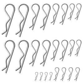 OFYDNR Cotter Pin Assortment Kit, R Clips Heavy Duty Zinc Plated Cotter Pin Spring F...