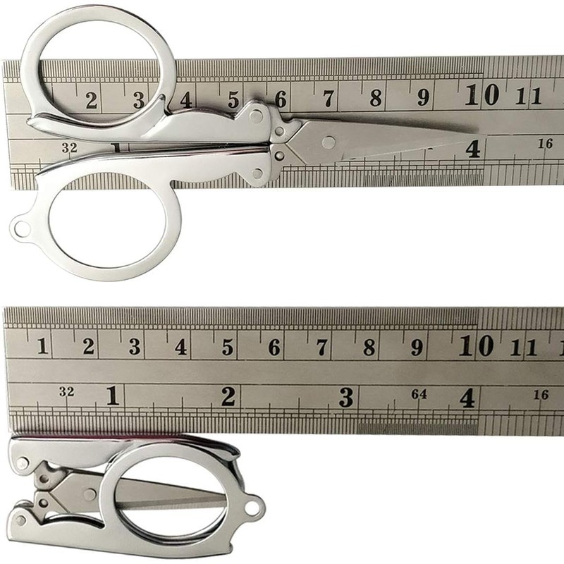 Mini Scissors 2 Pcs Folding Scissors Stainless Steel Travel Scissors