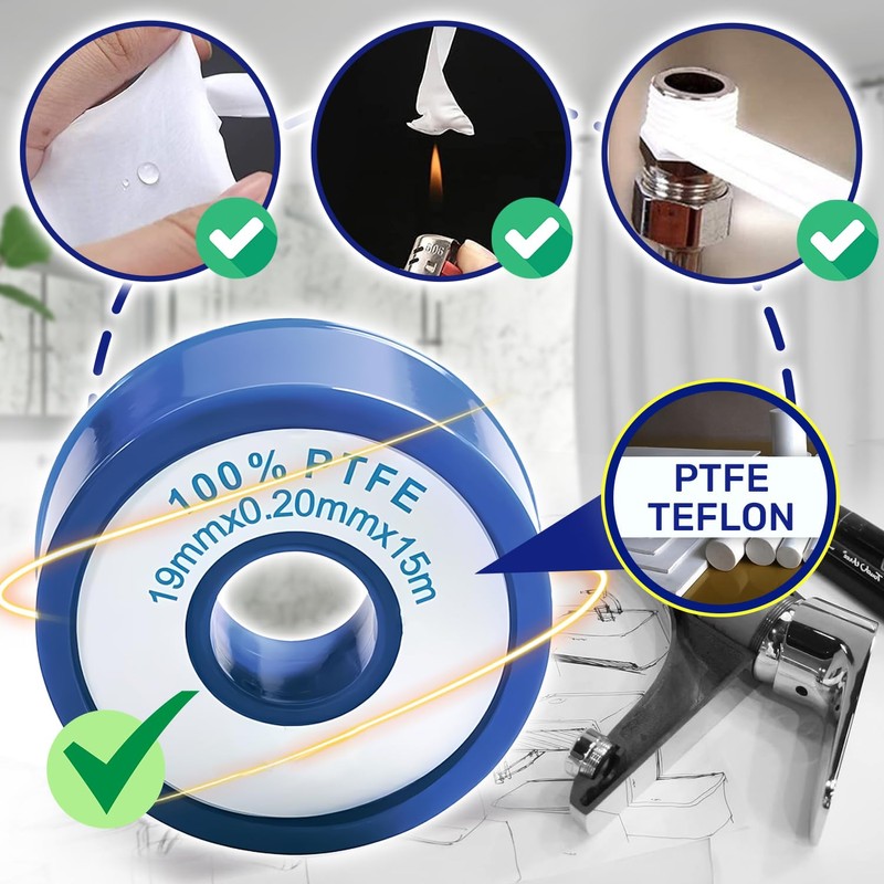 MONTERAL Professional Double Thickness Teflon Grout Tape 15m