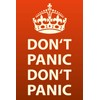 Tin Sign 30 x 20 cm Bar Sign: Don`t Panic