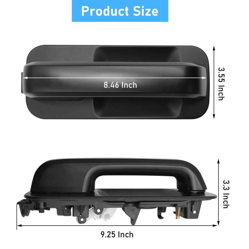 Moonlinks 1PCS Compatible with Ford F150 Door Handle Exterior,2015-2020 F150