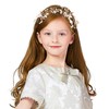 Flower Girl Hair Accessories, Bridal Pearl Flower Headpiece Headband, Princess