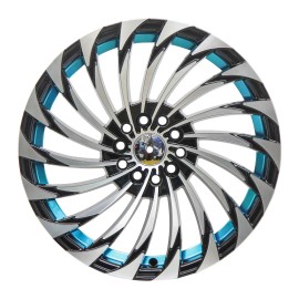 FUDA 17 X 7.5 Inch Black Machined Face Wheels Rim 5x108 / 5x114.3 Wheel ET 35 CB 73.1