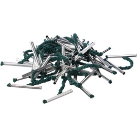 Nur Briefpapier Treasury Etiketten 25mm Elastisch Metall Enden 20 Packung Heim Büro Schule