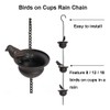 NISHZHU 1 x Rain Chain for Gutters, Mobile Birds on