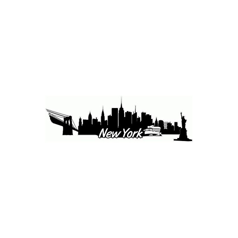 Samunshi® New York Skyline Car Sticker City Printed 15 x
