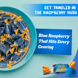 Blue Raspberry Jolly Ranchers Hard Candy – Original Flavor – 1 LB Bulk Bag (Approx. 75 Pieces) – Individually Wrapped Tart & Sweet Treats for Baby Showers, Back to School, Birthdays & Gift Bags