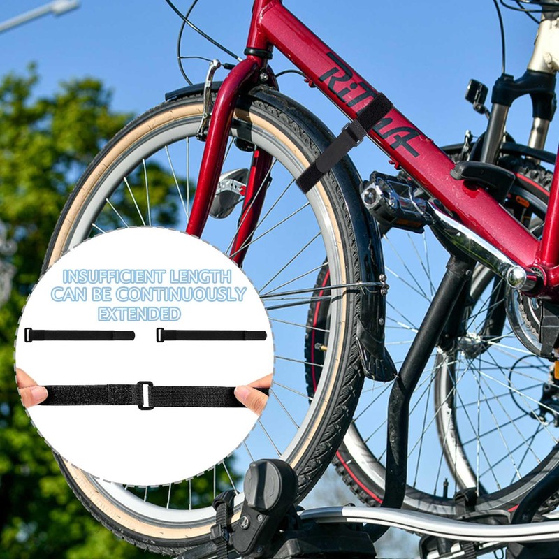 YUBBYSTU 8 Pack Bike Wheel Stabilizer Strap with Hook,reusable Fastening