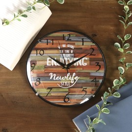 Fujiboeki 36885 Wall Clock, ENJOYING, Diameter 7.9 inches (20 cm)