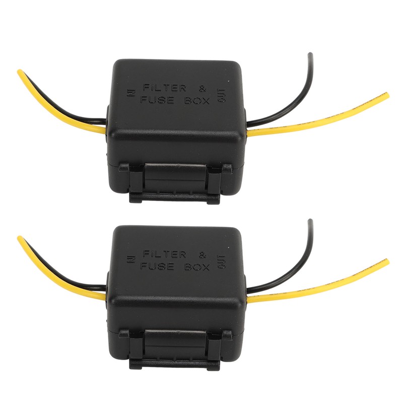 2Pcs Car Power Filter 12V Interference Proof Noises Reduction Reliable
