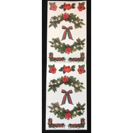 Mrs. Grossman’s CHRISTMAS FLOWER ARRANGEMENT Stickers. 2 Sheets. 1998. Retired.