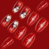 Christmas Press on Nails Medium Almond Fake Nails with Cute
