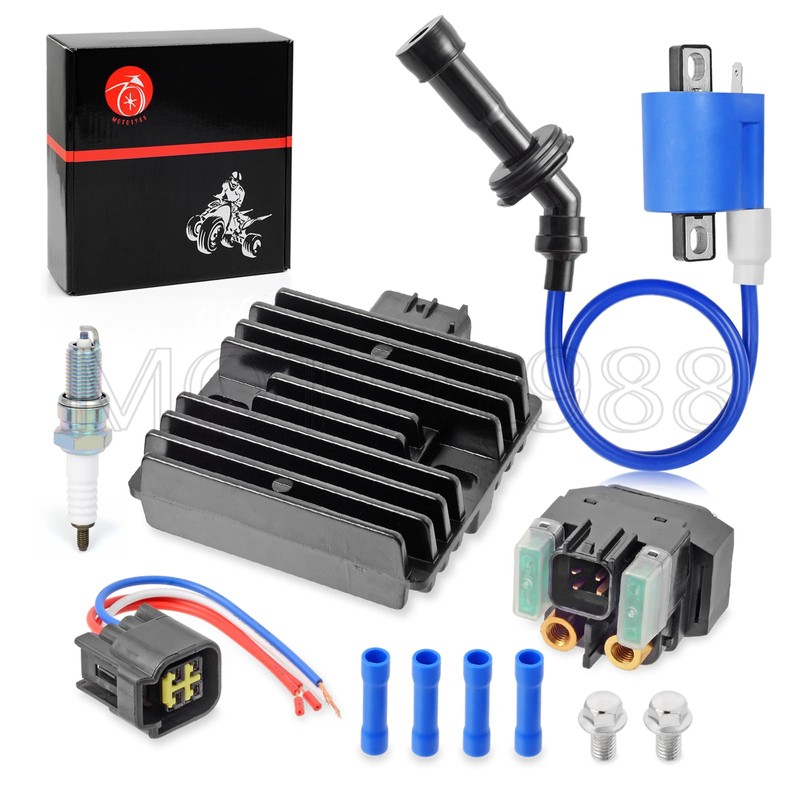 Ignition Coil Pack & Voltage Regulator Rectifier Starter Relay Spark