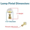 Aspen Creative 24035-21 Finial Lighting & Lamp Accessory, 1 Pack,