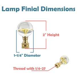 Aspen Creative 24035-21 Finial Lighting & Lamp Accessory, 1 Pack, Amber Flower