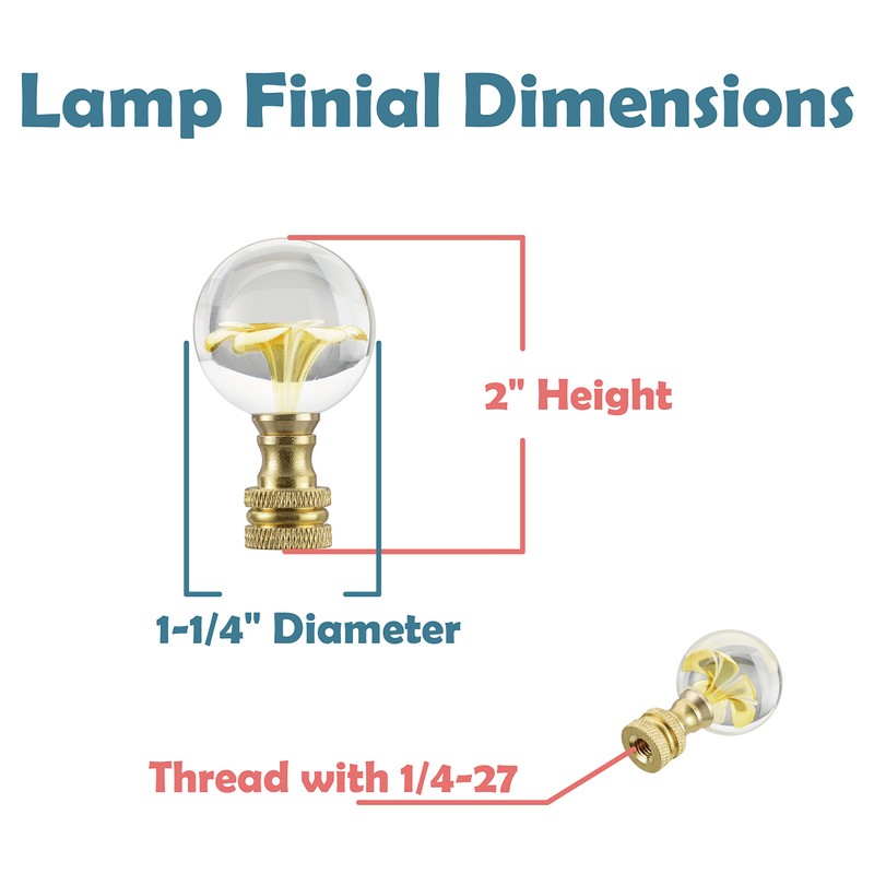 Aspen Creative 24035-21 Finial Lighting & Lamp Accessory, 1 Pack,