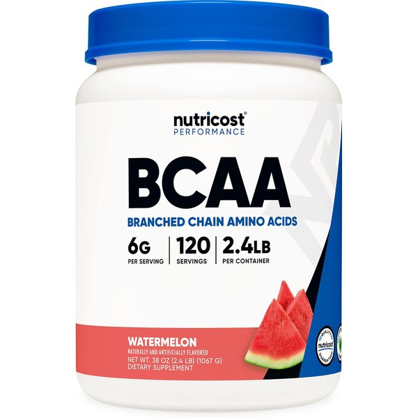 BCAA Powder 2:1:1 (Watermelon, 120 Servings) - Gluten Free, Non-Gmo,