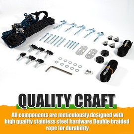 Upgraded Hard Top Removal Lift For Jeep Wrangler Jl Jk Models And Ford Mustang Hardtop, Safety Fall Arrest System, Single Operator Roof Lift Supports 8-16 Ft Ceilings, Comes With 6 T-Knobs