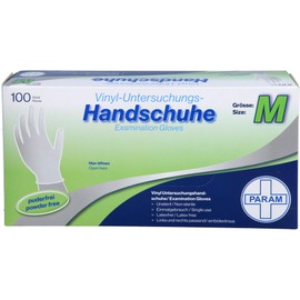 Param Disposable Vinyl Powder-Free Gloves M Pack of 100