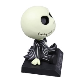 Doniya Fitness Nightmare B4 Christmas Jack Skeleton Wacky Wobbler Bobble Head Action Figure, PVC Vinyl Decoration Figurine, 11 cm