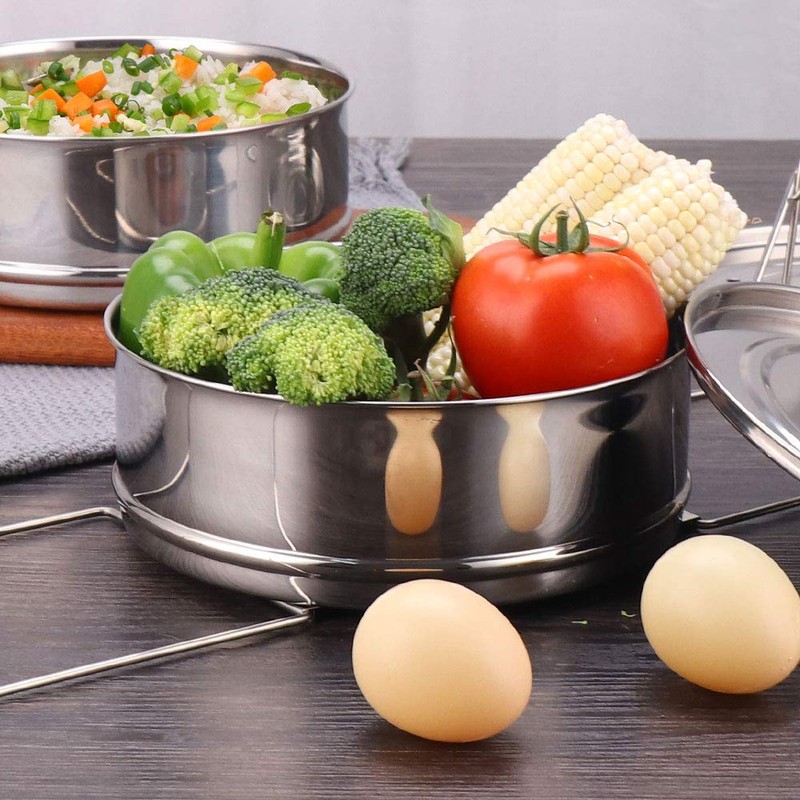 Stackable Steamer Insert Pans- Instant Pot Accessories 6 Qt-2 Silicone