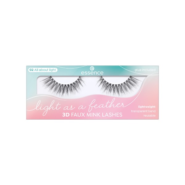 Essence Light as a Feather 3D Feather Faux Mink Lashes 02 All About Light