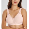 Lemorosy Full Coverage Non Padded Wireless Minimizer Bra Women's Plus