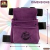 Graintex SS2555 2 Pocket Children Tool Pouch Purple Color Suede
