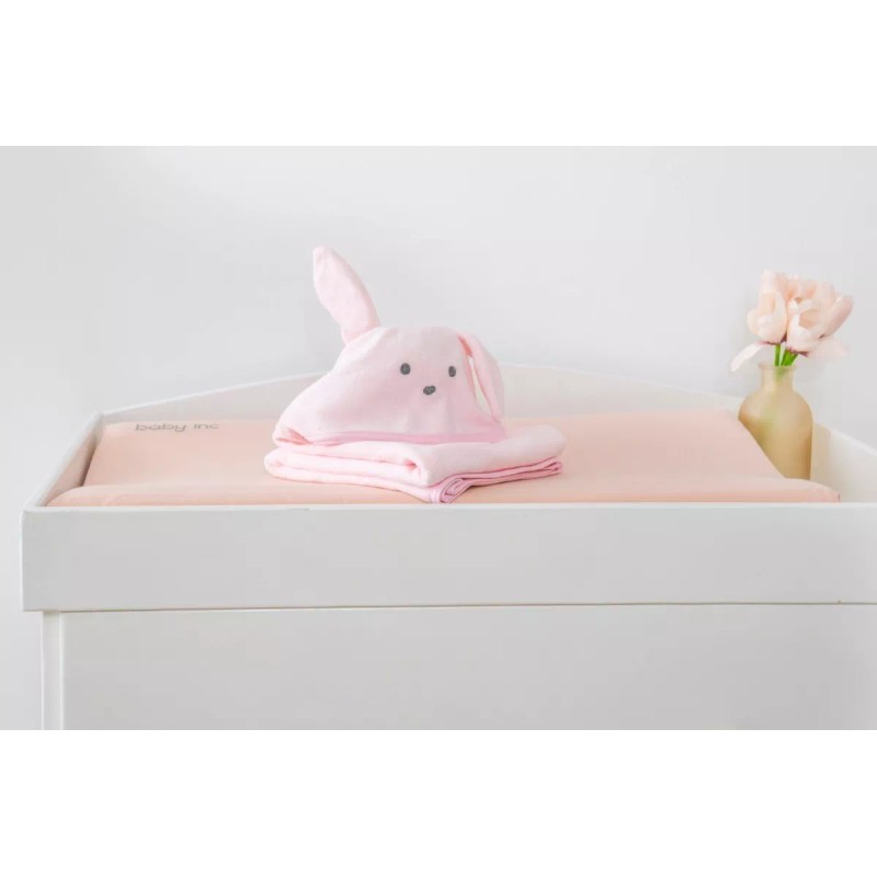Baby Inc Toalla Bebe Bunny Conejita Rosa Suave Absorbente 75