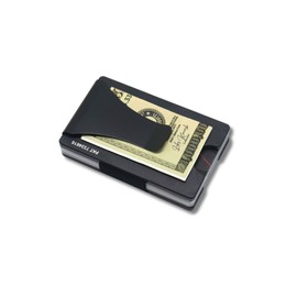 Storus Smart Wallet Money Clip RFID Blocking Slim Metal Wallet Premium Black