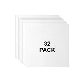 32 Pack of Plexon 12" x 12" Ceiling Tiles, Smooth Finish, White - Compatible with Armstrong Ceiling Tiles 12x12