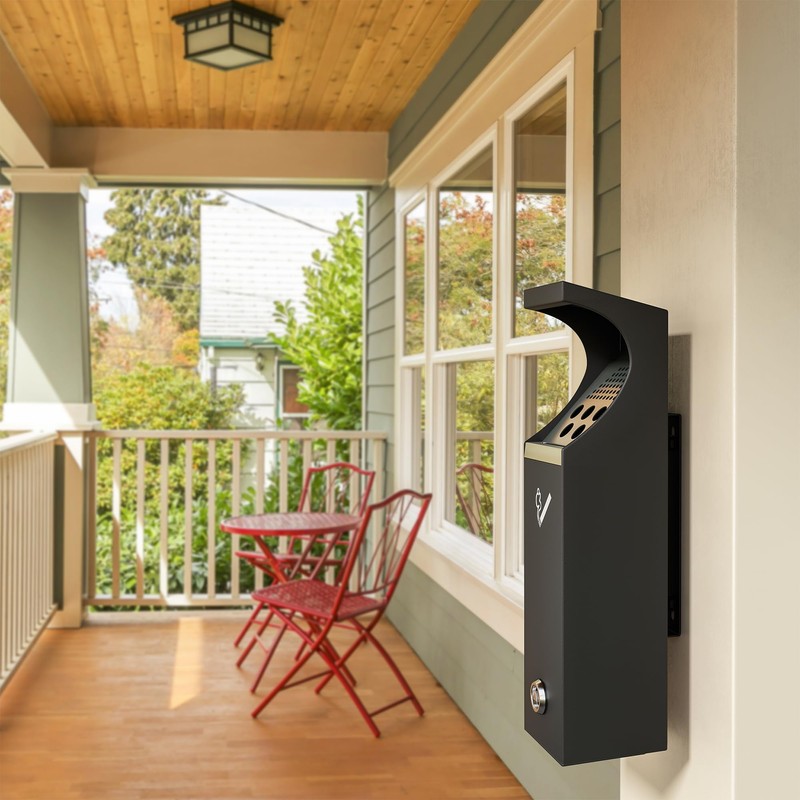 RDUIGT Steel Wall Mounted Trash Disposal Outdoor, Commercial Trash Can