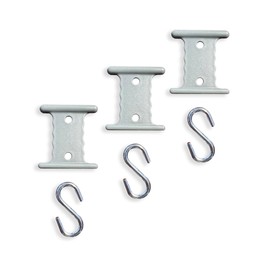 OLPRO Awning rail hangers with S hooks, 6 piece 6mm & 4mm, Clothing hook, lighting hook, wetsuit hook, Outdoor hook