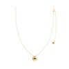 Gold&Deer 14KGP drop ball point long necklace white gold /