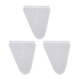 3 Pieces V-Shaped Filter Bag, Fine Screen Bag, Nut Milk Bag, Yogurt Filter, Nut Milk Filter, Generator Cloth, Multi-Purpose Filter Cloth