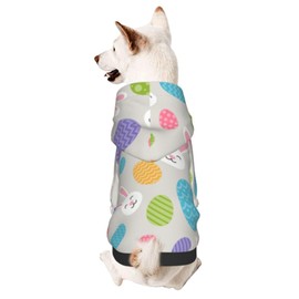 Happy Easter Rabbit Pattern Dog Hoodies Pet Costume Clothes Winter Hoodies Sweaters for Small Dogs Medium