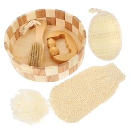 DOITOOL Juego de Exfoliación Corporal y Piedra Pómez 5 Piezas para Ducha, Kit de Limpieza para Pies, Set Exfoliante Corporal, Herramienta para...     