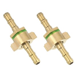 sourcing map 2 Pcs Brass Hose Barb Fitting Straight Connector Coupler 1/4" ID Brass Fitting Air Hose Fittings for Connecting Water Fuel Air, Oil Hoses