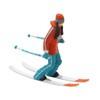 Hsthe Sea 3 Pieces Miniature Model Skiing Figures Scenario Scenes