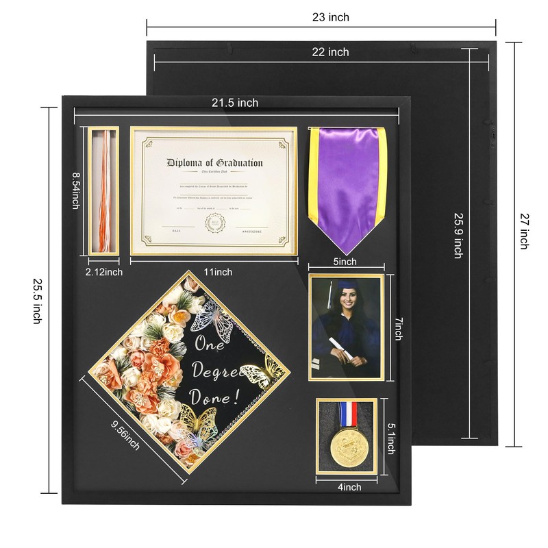 FramePro Graduation Shadow Box 23x27 Inch Display Case - Preserve