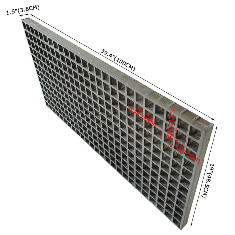 EQCOTWEA Floor Grating Fiberglass Car Wash Grille FRP Grating Tree