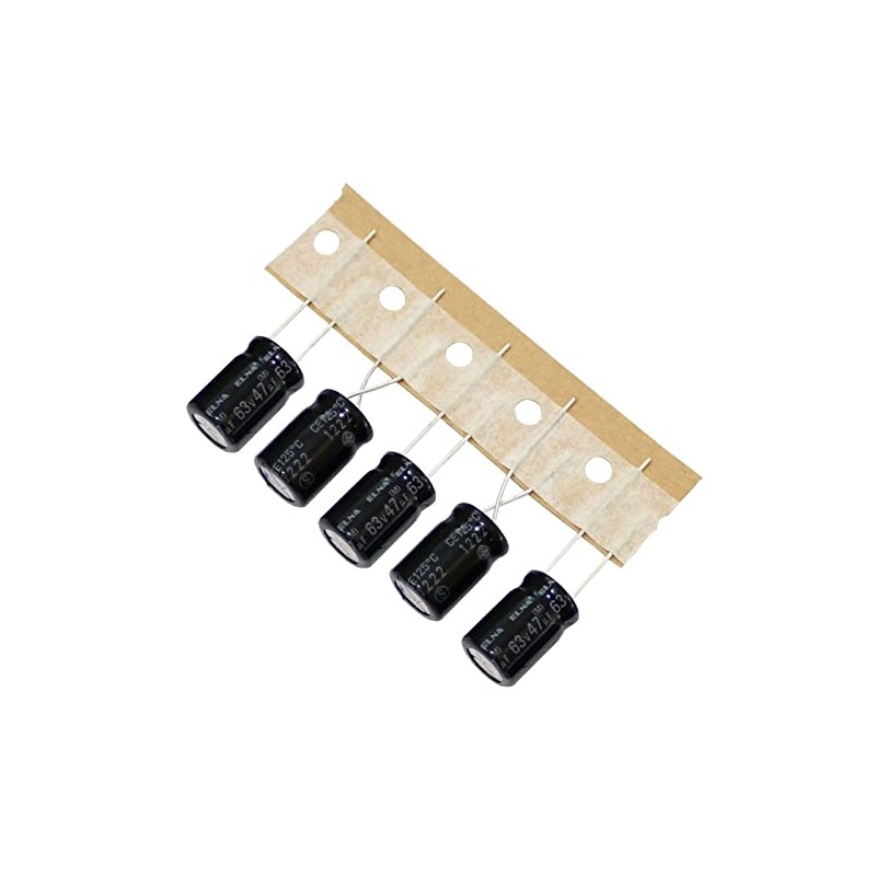 Elko Capacitor Radial 47µF 63V Electrolytic Capacitor up to 125°C