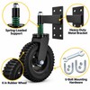 Heavy Duty 8-Inch Gate Support Wheel with Solid Rubber Roller,