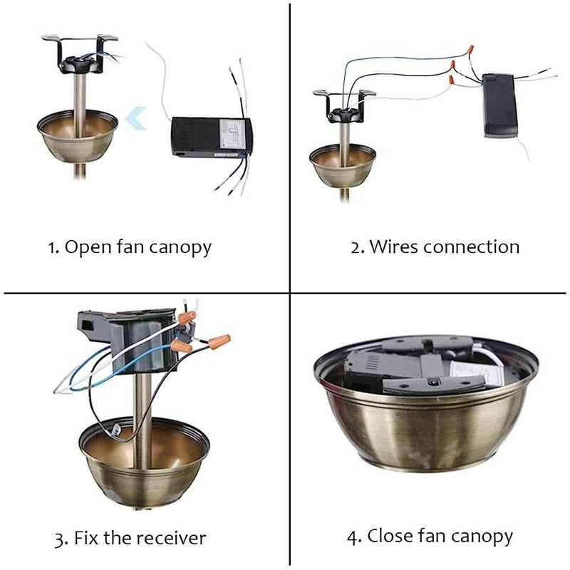 Universal Ceiling Fan Remote Control Kit 3-in-1 Ceiling Fan Light